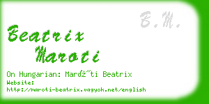 beatrix maroti business card